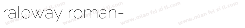 raleway roman字体转换